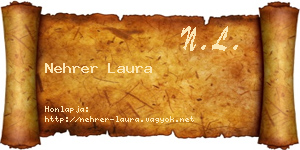 Nehrer Laura névjegykártya